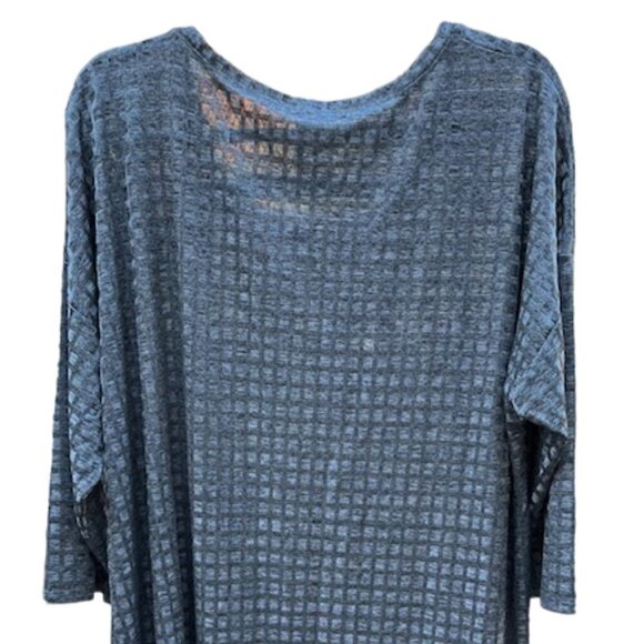 TO Thomas & Olivia Women's Top Long Tunic Silver Gray Long Sleeve Plus Size 3X - Picture 5 of 10